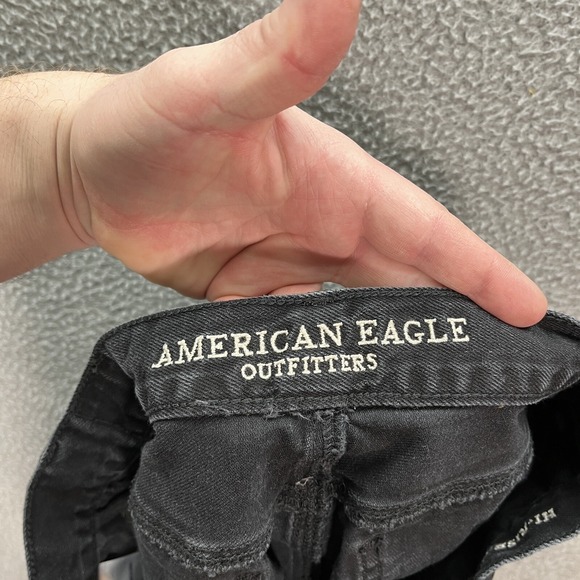 American Eagle Shorts Womens 0 Black Hi Rise Festival Cut Off Distressed Preppy - Picture 7 of 10